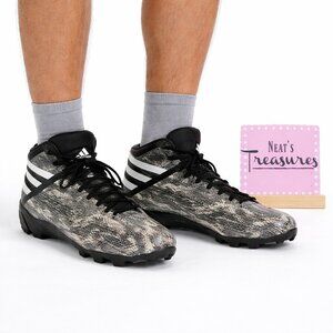 ADIDAS Mens Freak MD Snakeskin Print Football Cleats B49385 Black Gray Sz 10